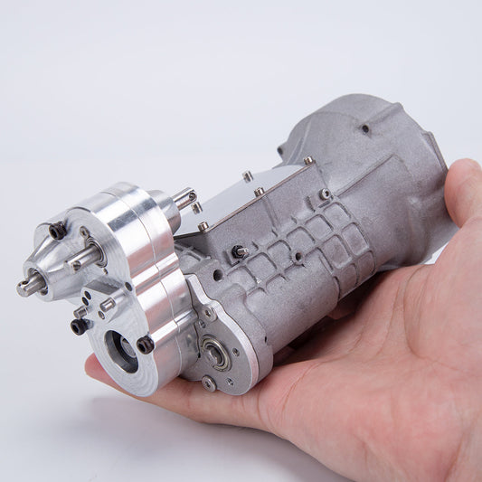 CISON Mini RC Dual Clutch 4-Speed Alloy Gearbox – DIY Climbing Vehicle Mod with Realistic Transmission