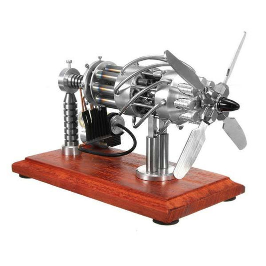 16-Cylinder Gas-Powered Stirling Engine Model - Educational Toy and Collectible Gift Multi-Cylinder Stirling Engine Diyengmod