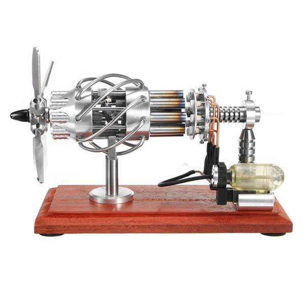 16-Cylinder Gas-Powered Stirling Engine Model - Educational Toy and Collectible Gift Multi-Cylinder Stirling Engine Diyengmod