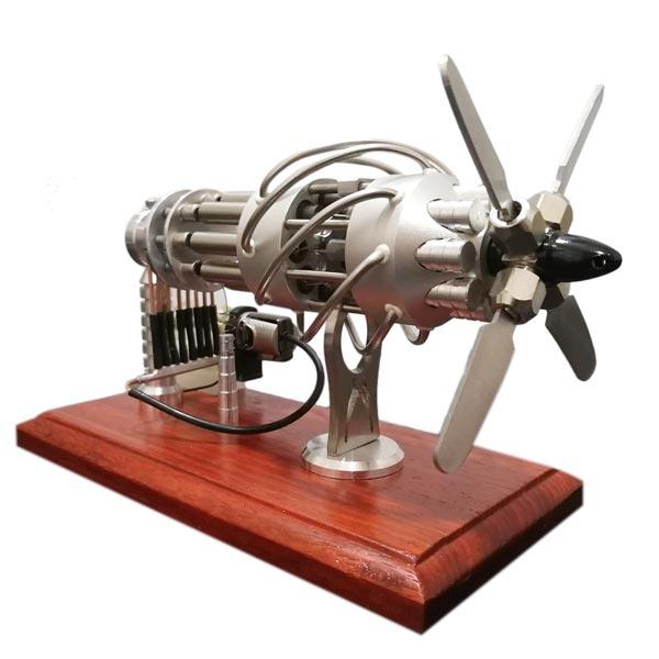 16-Cylinder Stirling Engine Model Kit - Ultimate DIY Engineering Gift Multi-Cylinder Stirling Engine Diyengmod