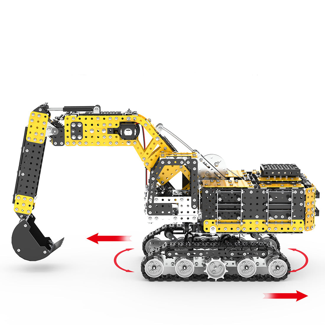 Remote Control 3D Metal Excavator Puzzle Kit - 2544PCS Alloy Construction Model 3D Puzzle Model Kit Diyengmod