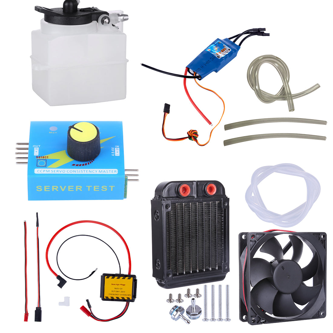 Complete ENJOMOR V8 Engine Starter Kit with Water Cooling and Electron ...