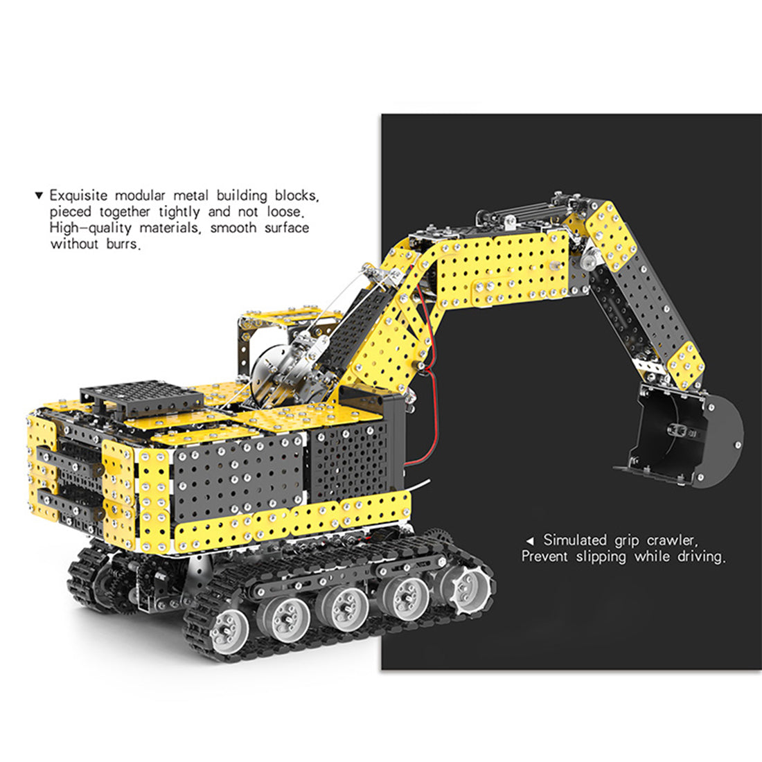 Remote Control 3D Metal Excavator Puzzle Kit - 2544PCS Alloy Construction Model 3D Puzzle Model Kit Diyengmod