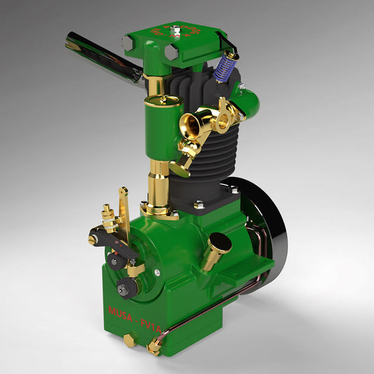 MUSA FV1A 7cc Vertical Single Cylinder 4-Stroke Air-Cooled Gasoline Engine for Model Boats Engine Models Diyengmod