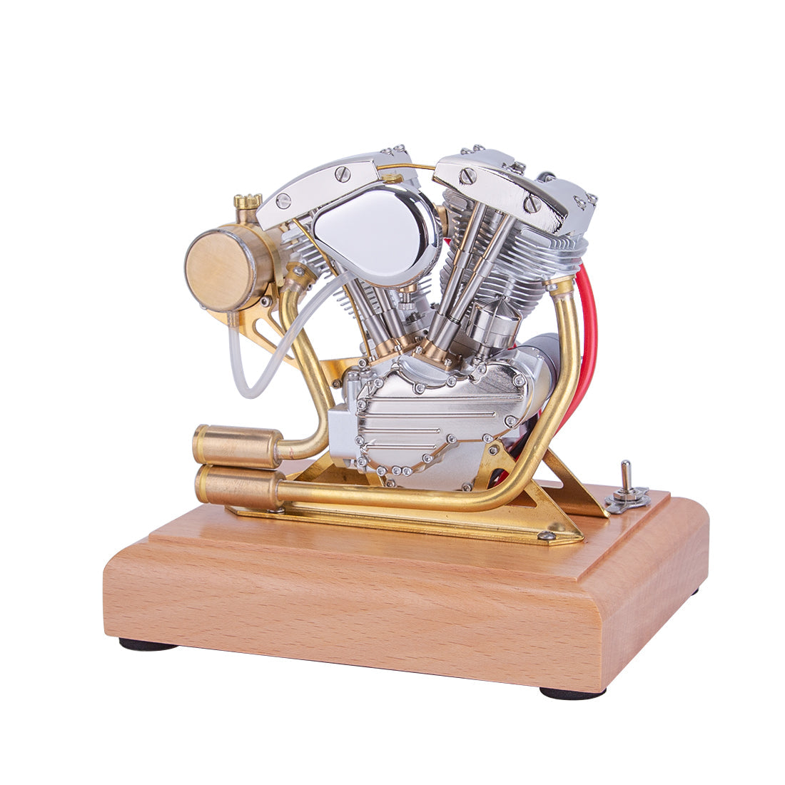 RETROL R32 Miniature V-Twin 4.2CC Four-Stroke Gasoline Engine Model for Motorcycle Enthusiasts Engine Model Diyengmod