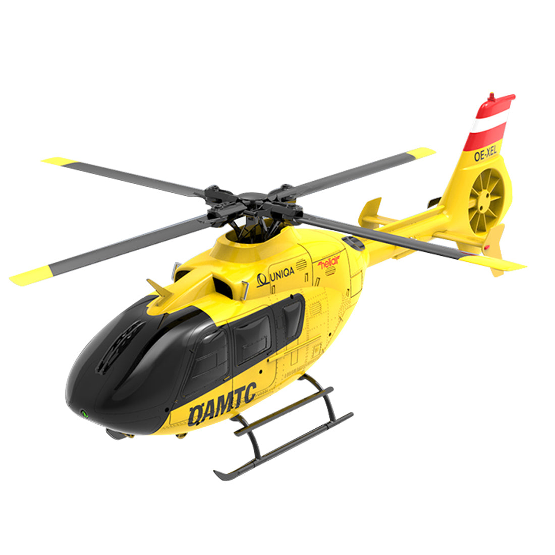YU XIANG F06 1/36 Scale EC-135 2.4G 6-Channel Brushless RC Helicopter Model - 3D Aerobatic Ready-to-Fly Aircraft RC Airplanes Diyengmod