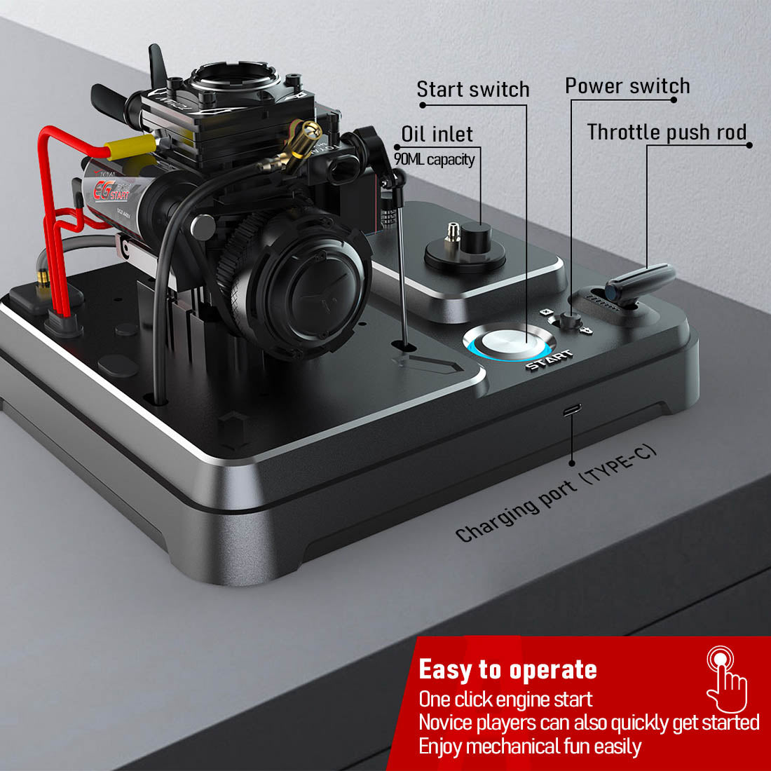 Toyan FS-S100AT 5th Anniversary Transparent Nitro-Methanol 4 Stroke RC Engine Toyan Engine Diyengmod