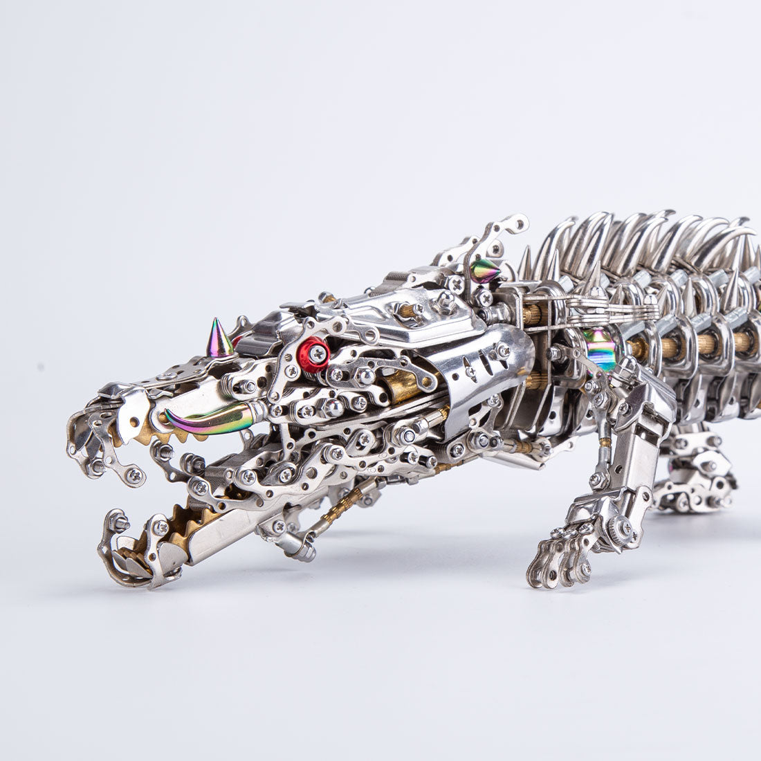 Mechanical 3D Metal Crocodile Puzzle Kit - 1500+PCS Assembly Challenge 3D Puzzle Model Kit Diyengmod