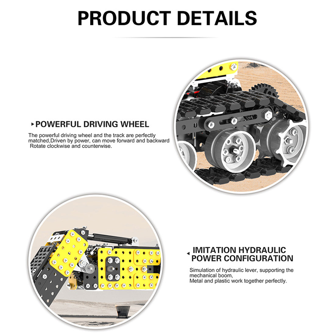 Remote Control 3D Metal Excavator Puzzle Kit - 2544PCS Alloy Construction Model 3D Puzzle Model Kit Diyengmod