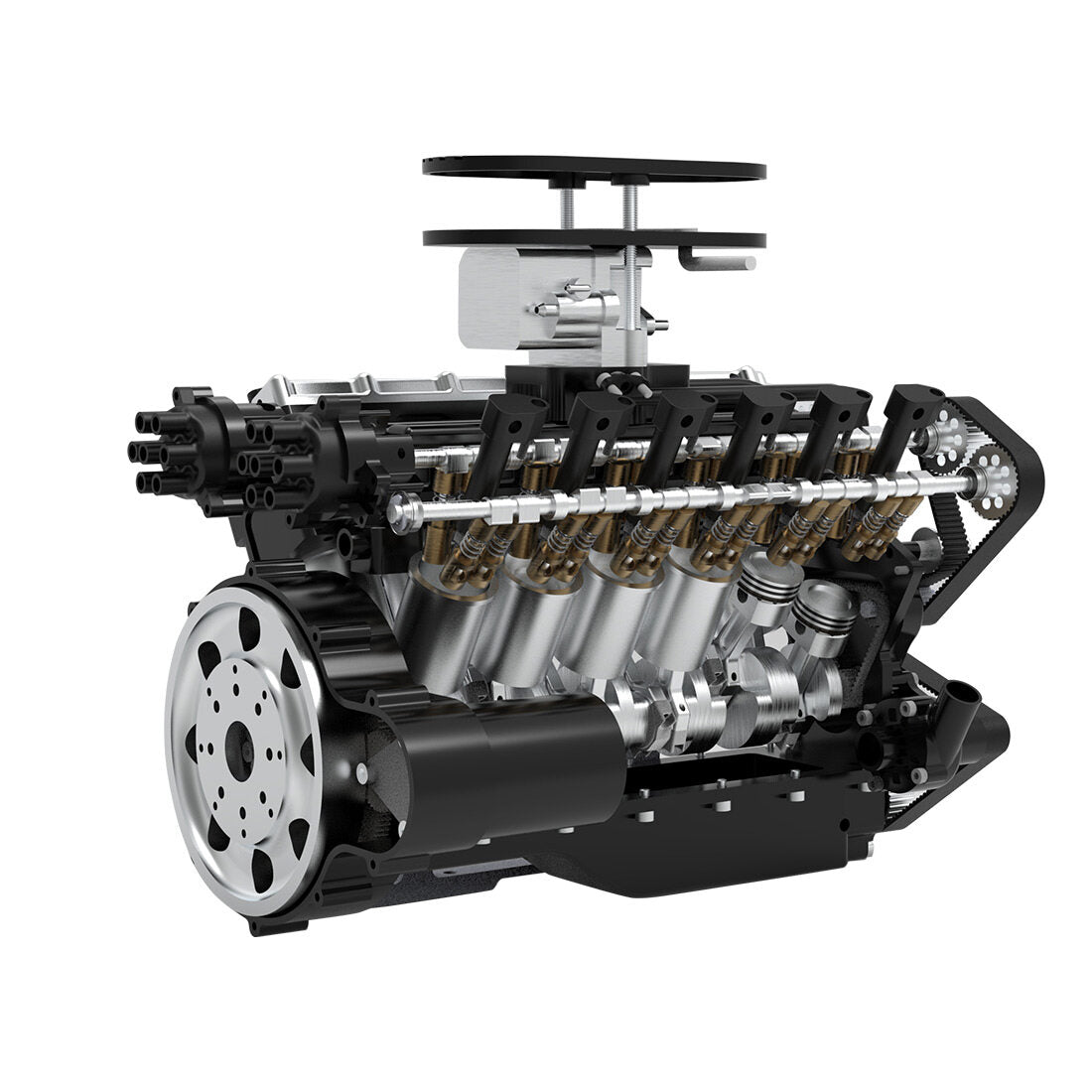 ENJOMOR GS-V12 72CC DOHC Gasoline V12 Engine Model with Starter Kit - Perfect for DIY Projects Diyengmod