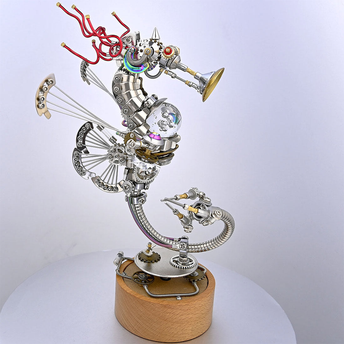 Steampunk Seahorse Music Box DIY 3D Metal Model Kit - 1000+ Piece Assembly Set 3D Puzzle Model Kit Diyengmod