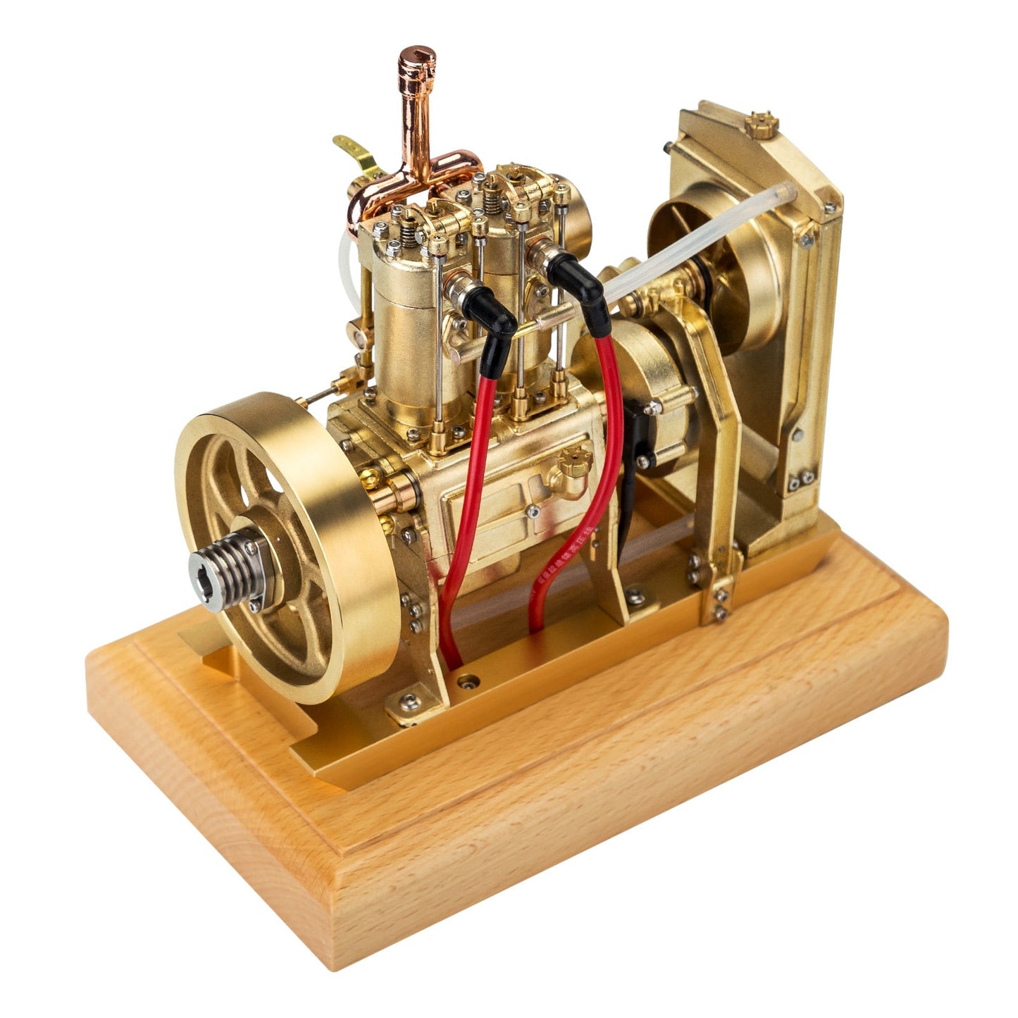 H74 Vintage 5CC Dual-Cylinder 4-Stroke Water-Cooled Gasoline Engine Model - DIY Mechanical Craft Engine Model Diyengmod