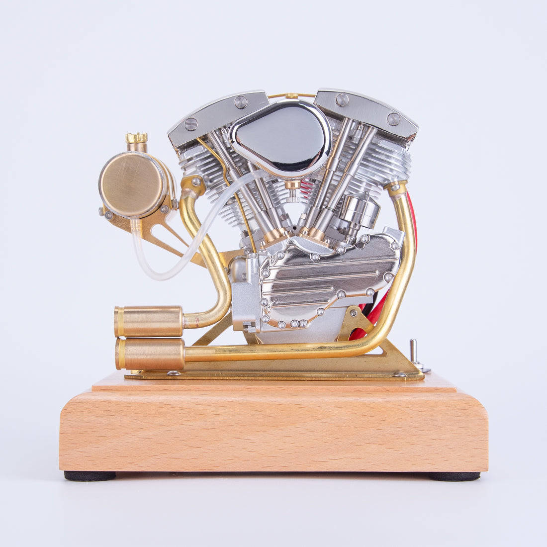 RETROL R32 Miniature V-Twin 4.2CC Four-Stroke Gasoline Engine Model for Motorcycle Enthusiasts Engine Model Diyengmod