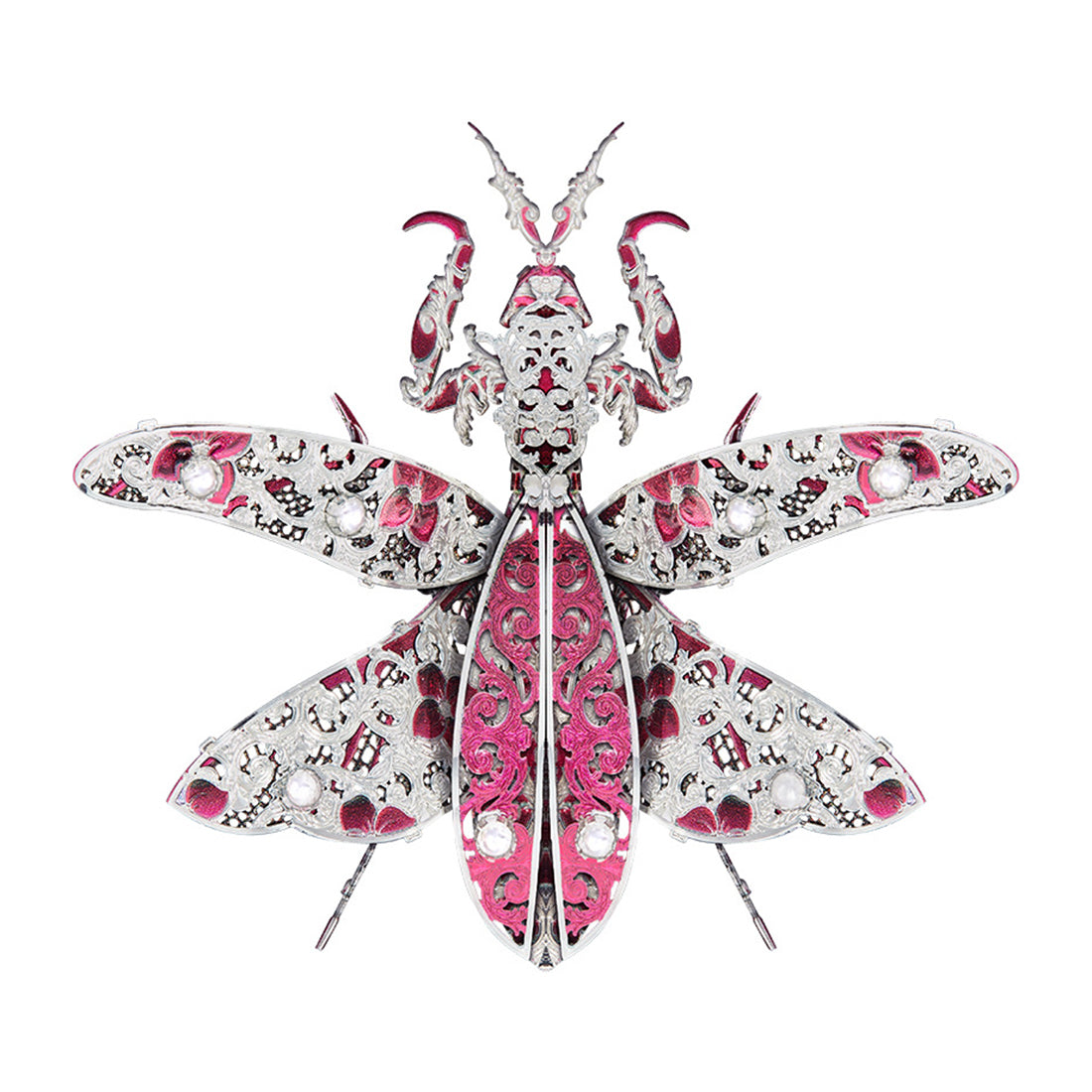 DIY 3D Metal Insect Puzzle Kits - Mechanical Assembly Model Toys 3D Puzzle Model Kit Diyengmod Amethyst Mantis