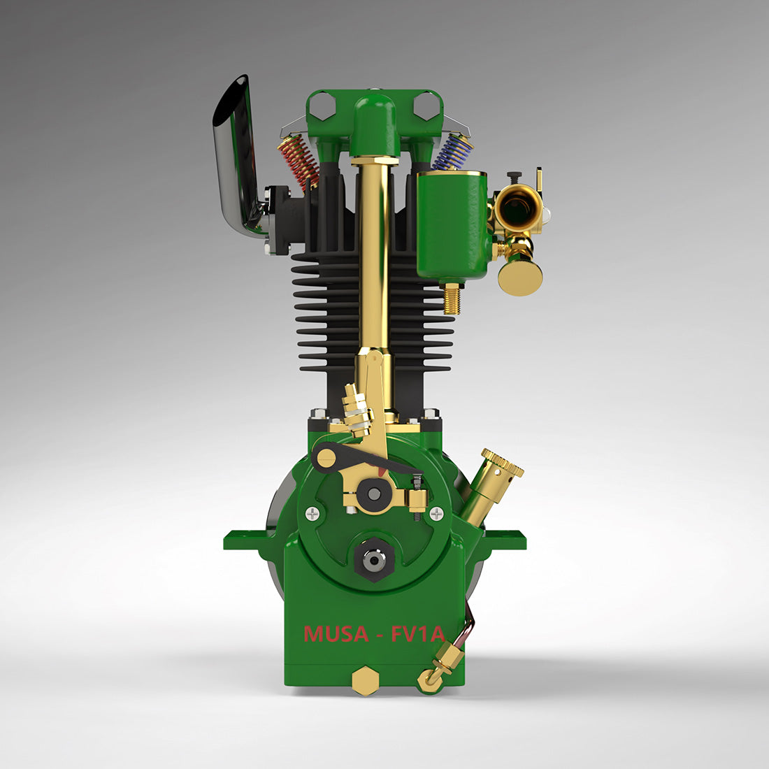 MUSA FV1A 7cc Vertical Single Cylinder 4-Stroke Air-Cooled Gasoline Engine for Model Boats Engine Models Diyengmod