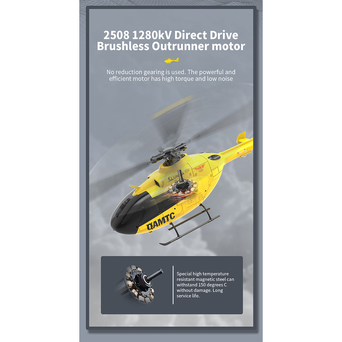YU XIANG F06 1/36 Scale EC-135 2.4G 6-Channel Brushless RC Helicopter Model - 3D Aerobatic Ready-to-Fly Aircraft RC Airplanes Diyengmod