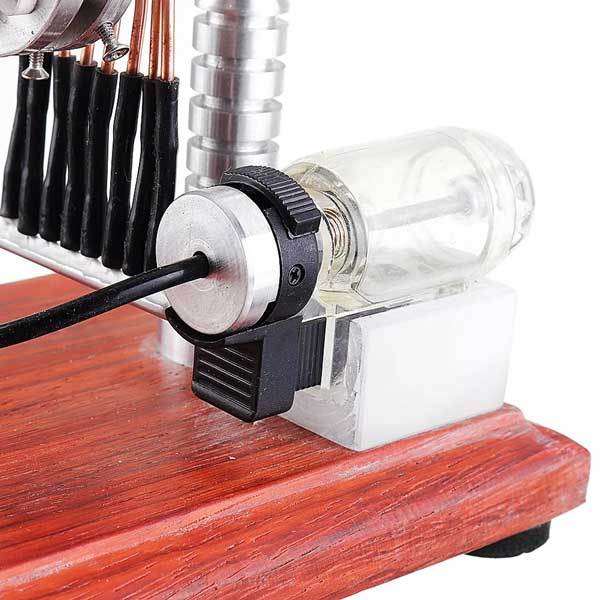 16-Cylinder Quartz Glass Stirling Engine Model - Advanced DIY Gift for Engineers Multi-Cylinder Stirling Engine Diyengmod