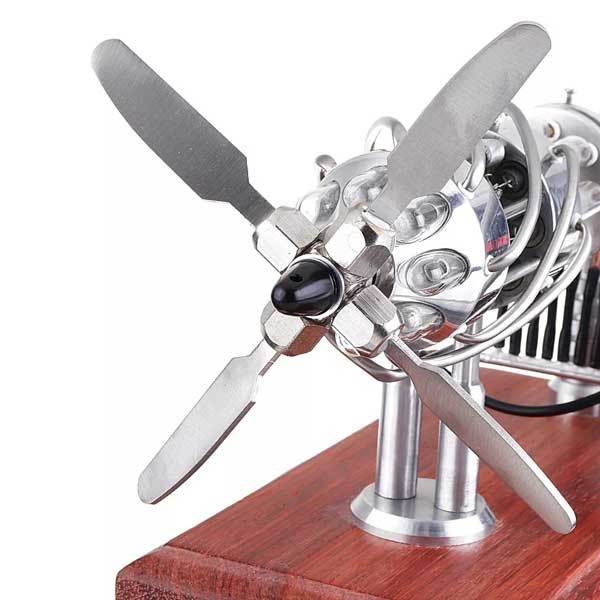 16-Cylinder Quartz Glass Stirling Engine Model - Advanced DIY Gift for Engineers Multi-Cylinder Stirling Engine Diyengmod