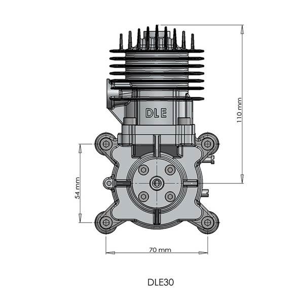 DLE 30CC Gas RC Aircraft Engine with Electronic Ignition for Model Planes - High Performance DIY Engine RC Engine Diyengmod