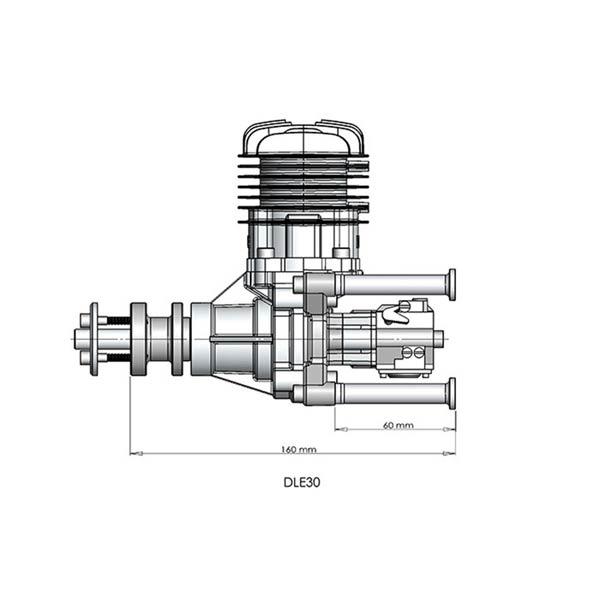 DLE 30CC Gas RC Aircraft Engine with Electronic Ignition for Model Planes - High Performance DIY Engine RC Engine Diyengmod