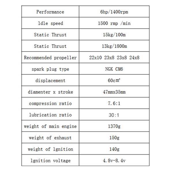 DLE 61CC Gas-Powered RC Aircraft Engine with Electronic Ignition and Muffler for Model Planes RC Engine Diyengmod