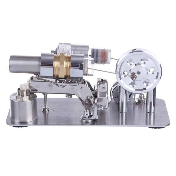 Brass Cylinder Hot Air Stirling Engine Educational Model - Fun Electricity Generator STEM Toy Stirling Engine with LED Diyengmod