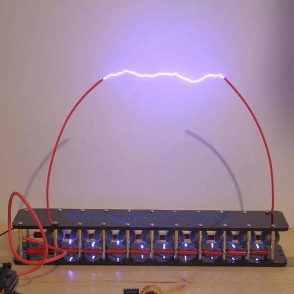 10-Stage High Voltage Marx Generator Kit - DIY Lightning Experiment Educational Model Engine Models Diyengmod