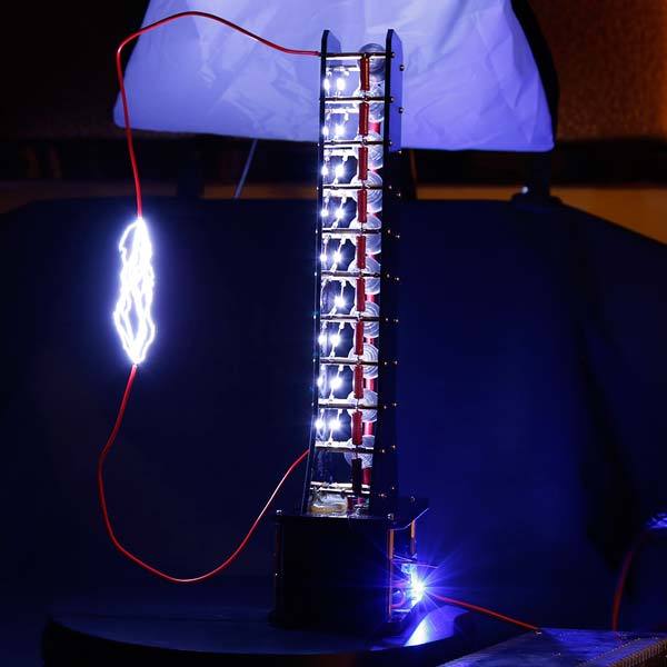 10-Stage High Voltage Marx Generator Kit - DIY Lightning Experiment Educational Model Engine Models Diyengmod