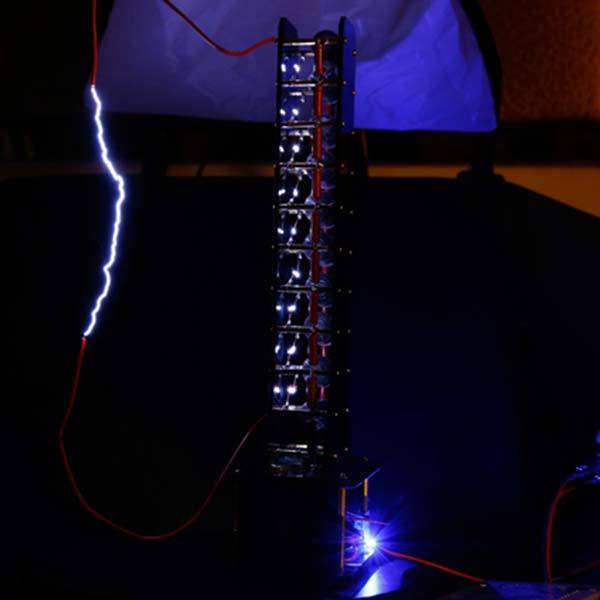 10-Stage High Voltage Marx Generator Kit - DIY Lightning Experiment Educational Model Engine Models Diyengmod