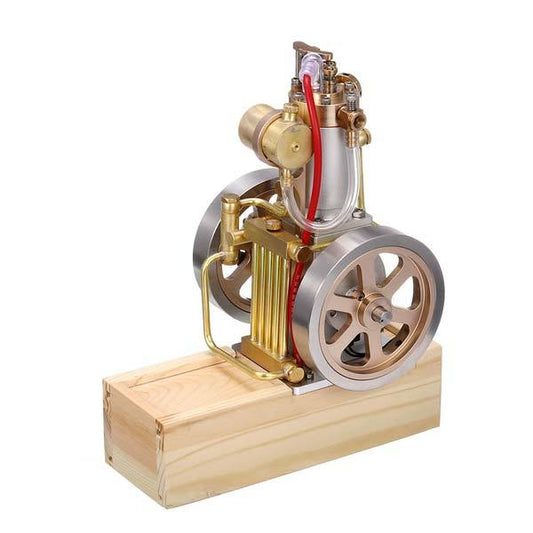 Vertical Hit and Miss Metal Engine with Hand Start and Water Cooling System - DIY Gift Model Engine Models Diyengmod