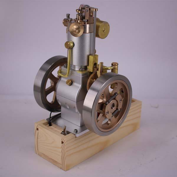 Vertical Hit and Miss Metal Engine with Hand Start and Water Cooling System - DIY Gift Model Engine Models Diyengmod