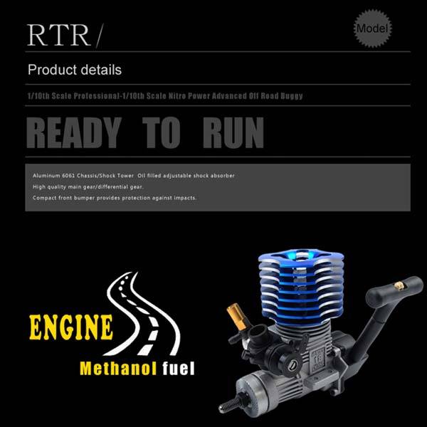 HSP 94166 Ready-to-Run 1/10 Scale 4WD Nitro Off-Road Buggy Truck RC Car Diyengmod
