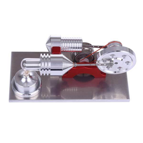 Mini Metal Stirling Engine Generator with Colorful LED Lights - A Fun Science Model for All Ages Stirling Engine with LED Diyengmod