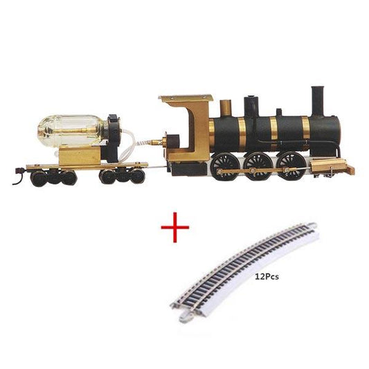 HO Scale Live Steam Locomotive Model Train with Boiler, Fuel Tank, and Track Set Steam Engine Diyengmod