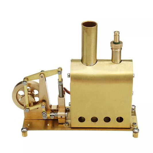 Miniature Brass Steam Engine Model with Boiler - DIY Stirling Engine Gift Steam Engine Diyengmod