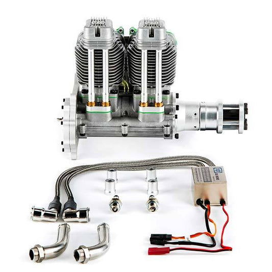 NGH GF60i2 60cc Inline Twin-Cylinder 4-Stroke Gas Engine for RC Aircraft - DIY Modifications RC Engine Diyengmod