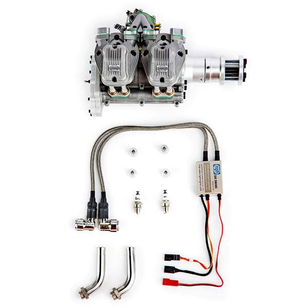 NGH GF60i2 60cc Inline Twin-Cylinder 4-Stroke Gas Engine for RC Aircraft - DIY Modifications RC Engine Diyengmod