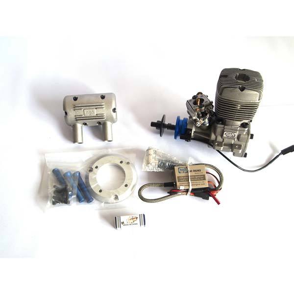NGH GT35R 35cc Rear Exhaust Two-Stroke Engine for RC Fixed Wing Aircraft - DIYEngMod RC Engine Diyengmod