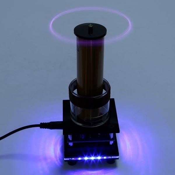 Musical Tesla Coil Plasma Speaker Kit - Wireless Sound Experiment Desktop Model - US Plug Engine Models Diyengmod