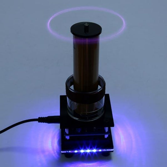 Musical Tesla Coil Plasma Speaker Kit - Wireless Sound Experiment Desktop Model - US Plug Engine Models Diyengmod