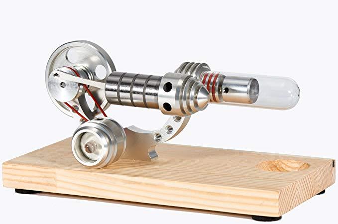 Colorful LED Stirling Engine Educational Toy with Flywheel Electricity Generator Stirling Engine with LED Diyengmod