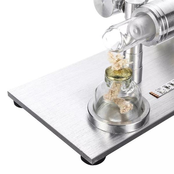 Colorful Illuminated Stirling Engine Generator - Unique Desktop Model for Science Enthusiasts and Collectors Stirling Engine with LED Diyengmod
