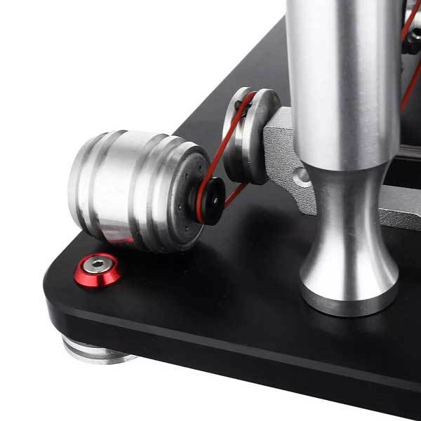 V4 4-Cylinder Stirling Engine Model Kit - External Combustion Generator with Colorful LED Lights Multi-Cylinder Stirling Engine Diyengmod