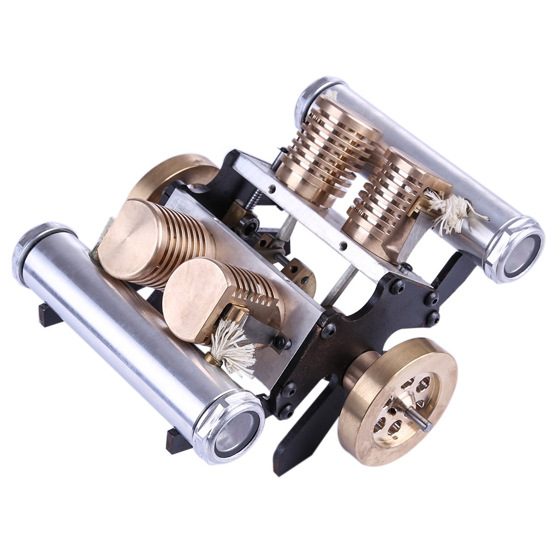 V-Shaped Four Cylinder Vacuum Engine Model - Innovative Collectible Gift Vacuum Engine Diyengmod