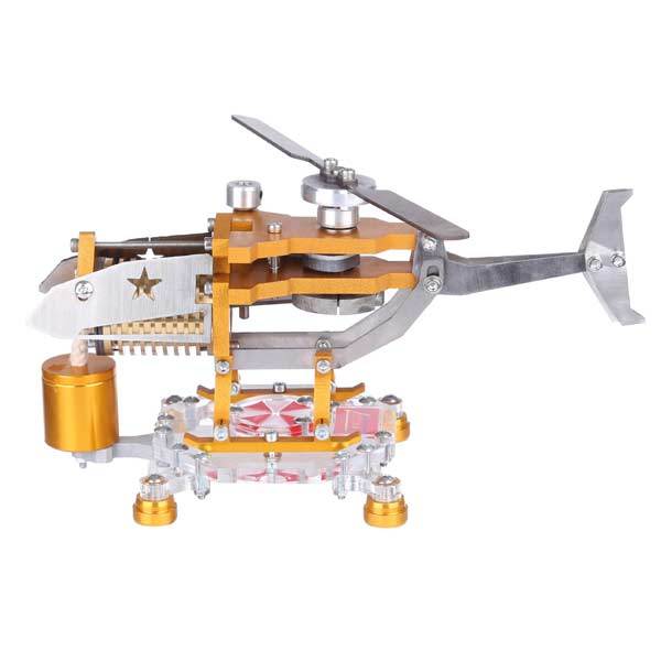 Helicopter-Themed Stirling Engine Model - Innovative Science Toy and Decorative Collectible Vacuum Engine Diyengmod
