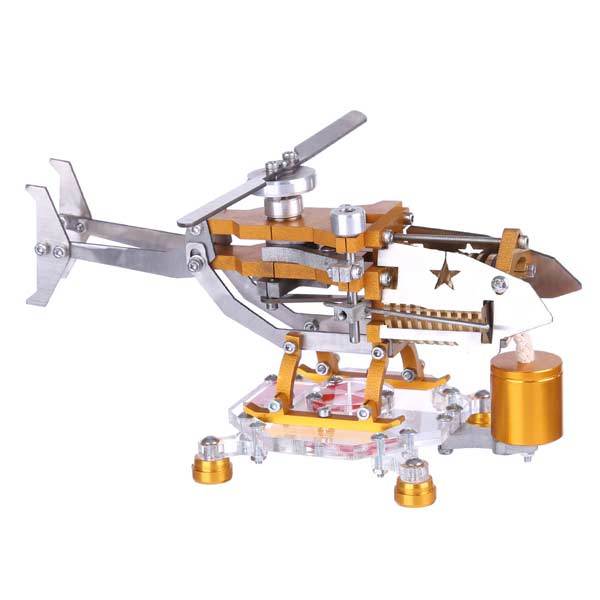 Helicopter-Themed Stirling Engine Model - Innovative Science Toy and Decorative Collectible Vacuum Engine Diyengmod