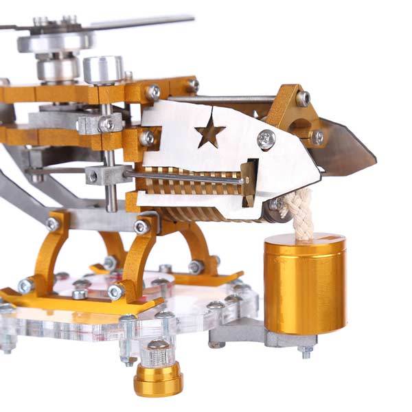 Helicopter-Themed Stirling Engine Model - Innovative Science Toy and Decorative Collectible Vacuum Engine Diyengmod