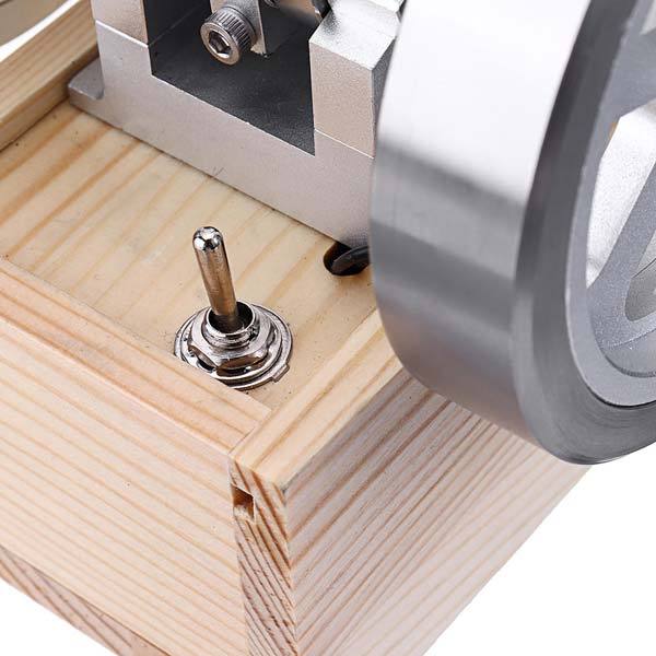 Full Metal Upgrade Hit & Miss Gas Engine with Wooden Base - DIY Model Kit Gift Engine Models Diyengmod