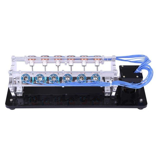 V12 High-Speed Electromagnetic Engine Model with 12 Coils for Collectors and Educators Engine Models Diyengmod