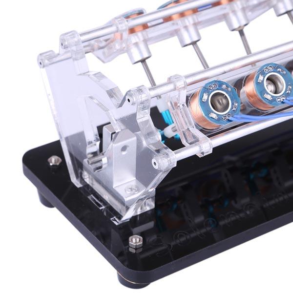 V12 High-Speed Electromagnetic Engine Model with 12 Coils for Collectors and Educators Engine Models Diyengmod
